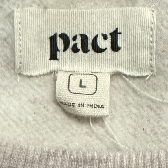 PACT Sandshell Heather Sunset Graphic Slouchy Sweatshirt Organic Cotton Size L - Picture 3 of 7